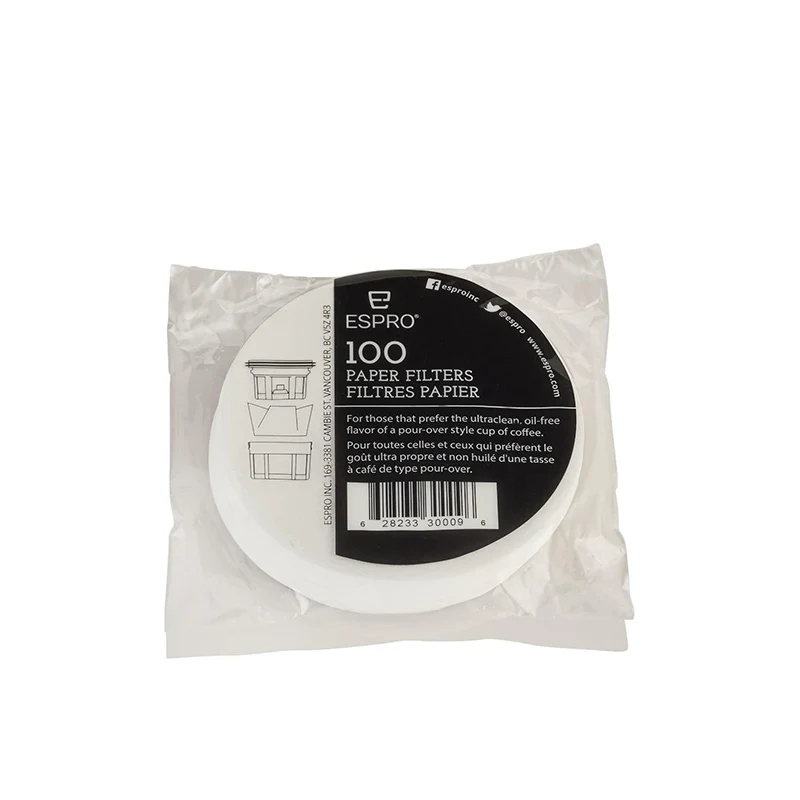 100 Filtres Papier Ronds pour ESPRO P3/P5/P7 - 900 ml | Espro