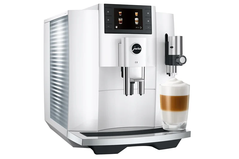 Jura E8 : machine à espresso super-automatique, moulin conique P.A.G.2, réservoir 1,9 L | Carte-cadeau de 150 $ incluse