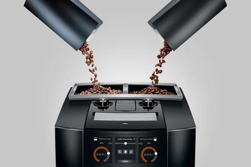 Jura J8 Twin : machine à café automatique à double broyeur, écran tactile Panorama, 31 spécialités