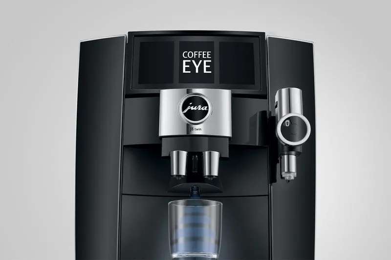 Jura J8 Twin : machine à café automatique à double broyeur, écran tactile Panorama, 31 spécialités