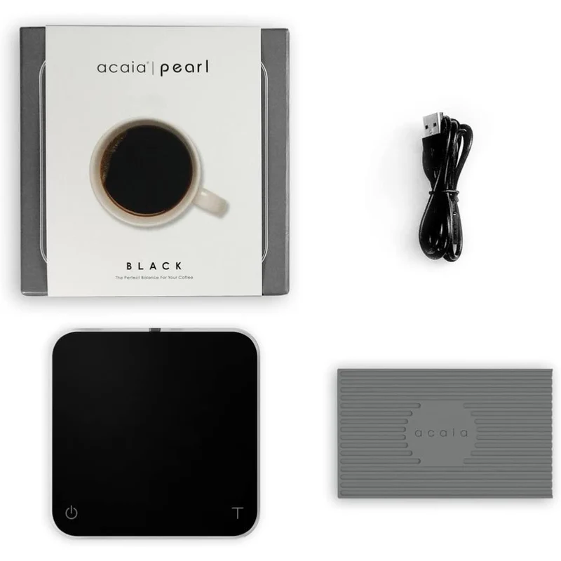 Balance Chronomètre Pearl Pitch Noir - Garantie 2 ans | Acaia