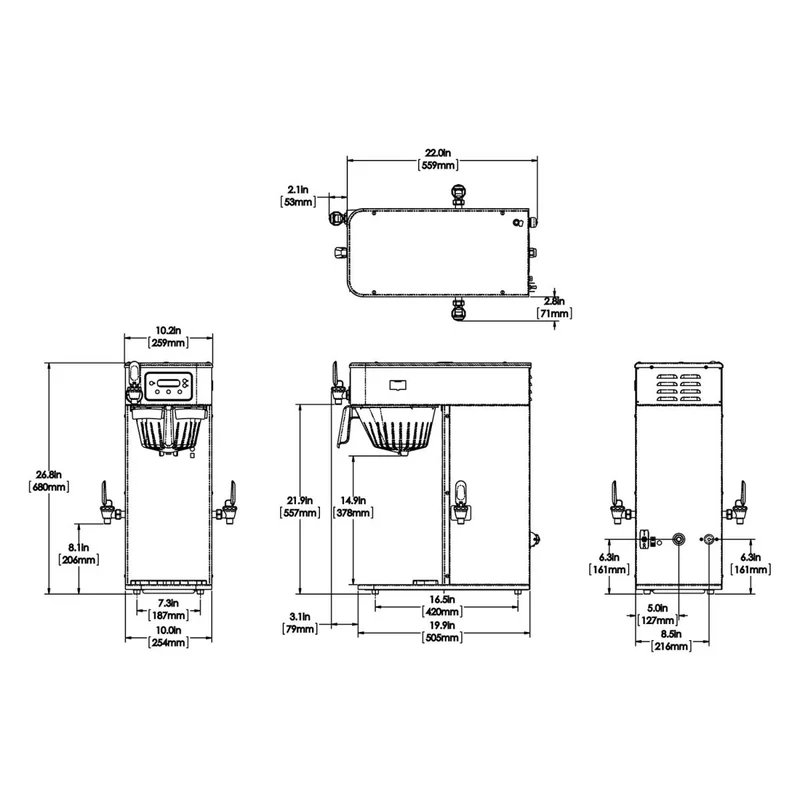Bunn ICB-DV — Cafetière automatique série Infusion, double tension, format standard (airpot)