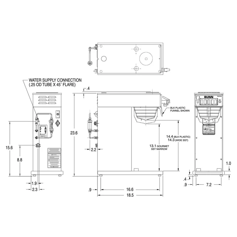 Bunn Axiom-DV-APS — Cafetière automatique double tension pour airpots, 67-120 tasses/heure