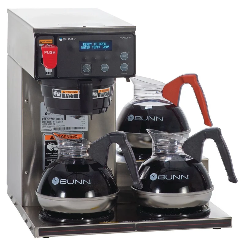 Bunn Axiom-DV-3L — Cafetière automatique branchée, 3 réchauffeurs inférieurs, profil bas et large