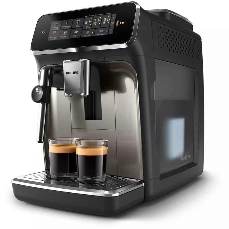 Machine à café automatique Philips 3300 — 5 boissons, moulin céramique, AquaClean