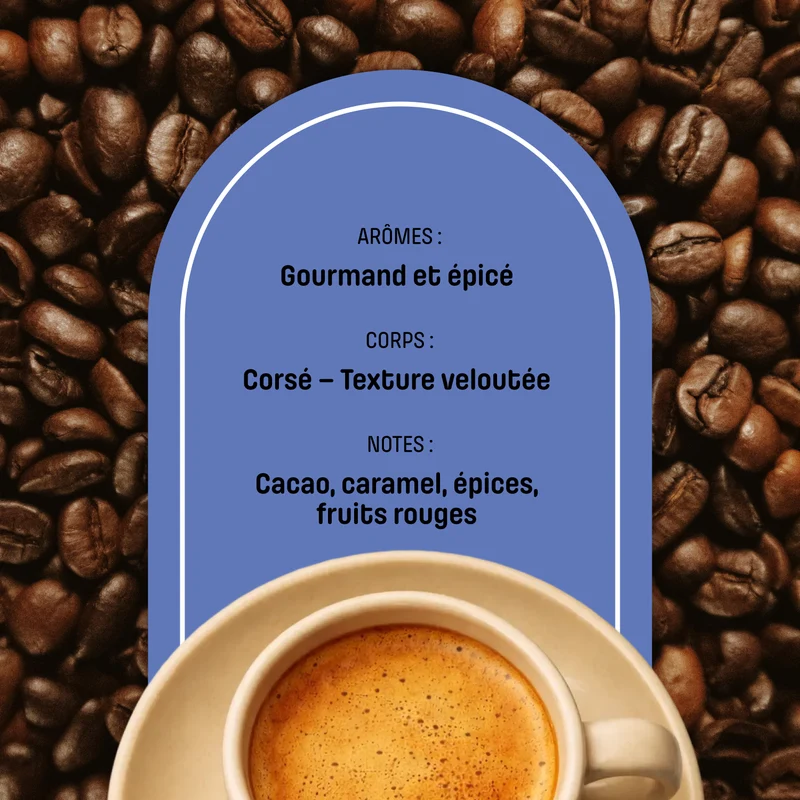 Café Moulu Presto - Blend Expresso Corsé | Arabica/Robusta - Goût Italien