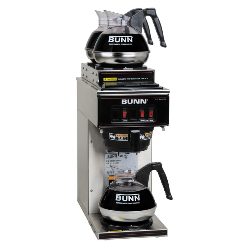 Bunn VP17-3T — Cafetière filtre commerciale Pourover à 3 réchauffeurs, sans plomberie
