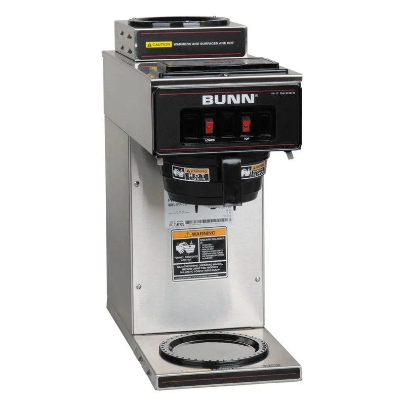 Bunn VP17-2 — Cafetière filtre commerciale Pourover avec 2 réchauffeurs, sans plomberie