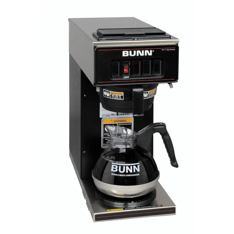 Bunn VP17-1 — Cafetière filtre commerciale Pourover profil bas avec 1 réchauffeur, sans plomberie