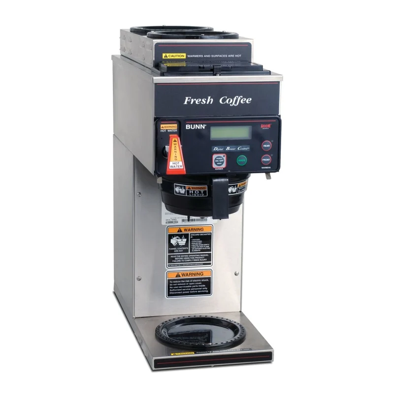 Bunn AxiomP-DV-3T — Cafetière automatique branchée double tension avec fonction de versage de secours