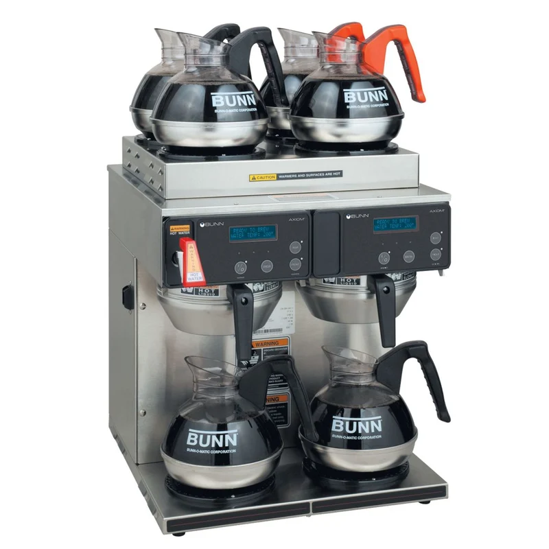 Bunn AXIOM 4/2 Twin — Cafetière automatique double tête, très haut volume, 6 réchauffeurs