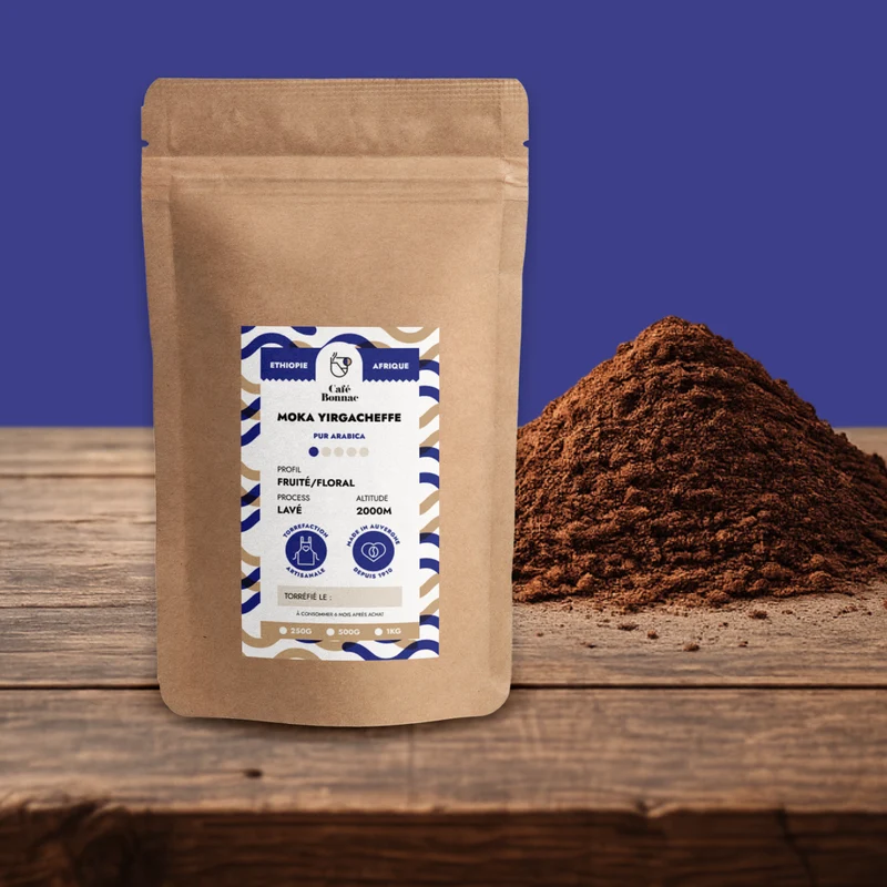 Café Moulu Ethiopie Yirgacheffe - Café Bonnac | 100% Arabica