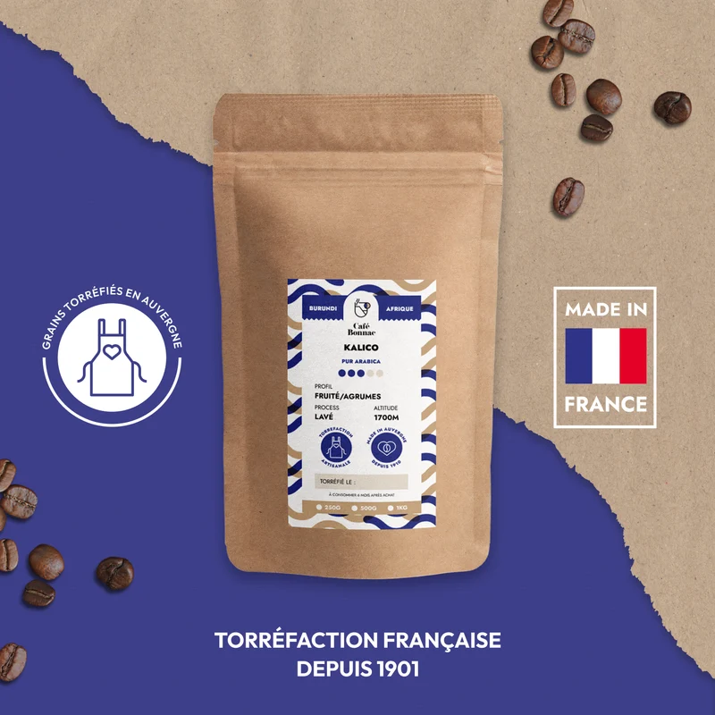 Café en Grain Burundi Kalico - Café Bonnac | 100% Arabica