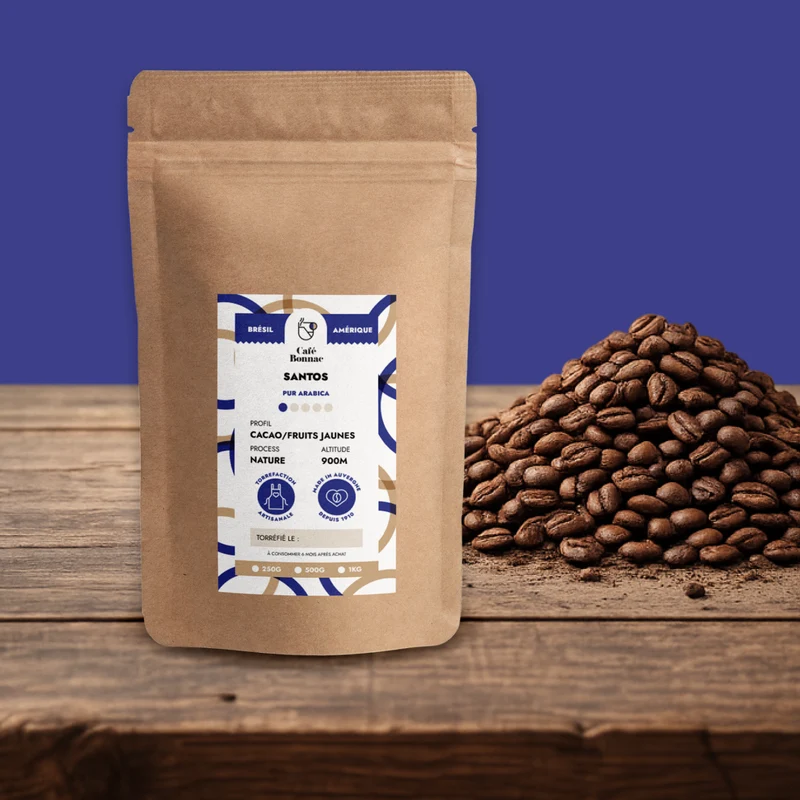 Café en Grain Brésil Santos Tradition - Café Bonnac | 100% Arabica