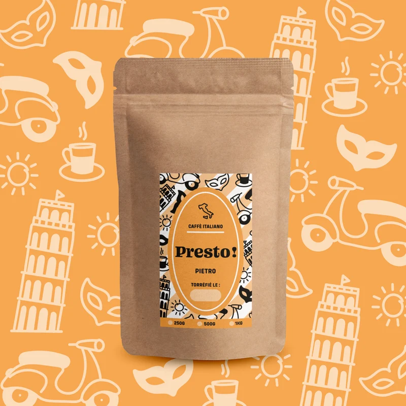 Café Moulu Presto - Blend Pietro | 100% Arabica - Goût Italien