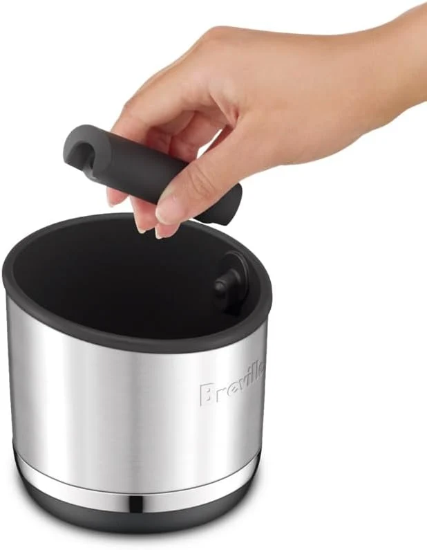 Breville Knock Box 10 : bac à marc en acier inoxydable pour espresso, 10 rondelles