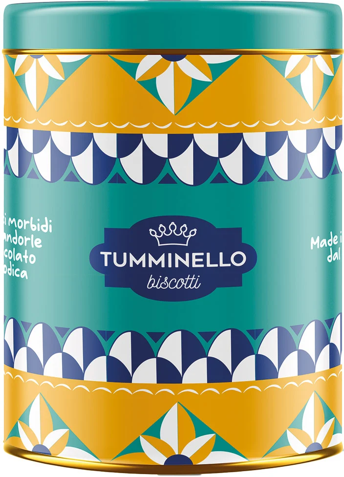 Boîte de cantucci aux amandes et chocolat - Tumminello