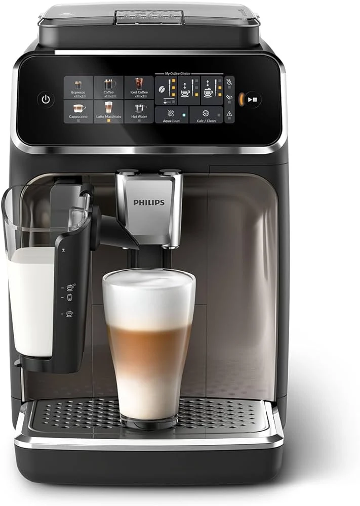 Machine à café automatique Philips 3300 LatteGo SilentBrew — 5 recettes, café glacé, certifiée Quiet Mark