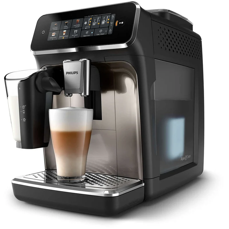 Machine à café automatique Philips 3300 LatteGo SilentBrew — 5 recettes, café glacé, certifiée Quiet Mark