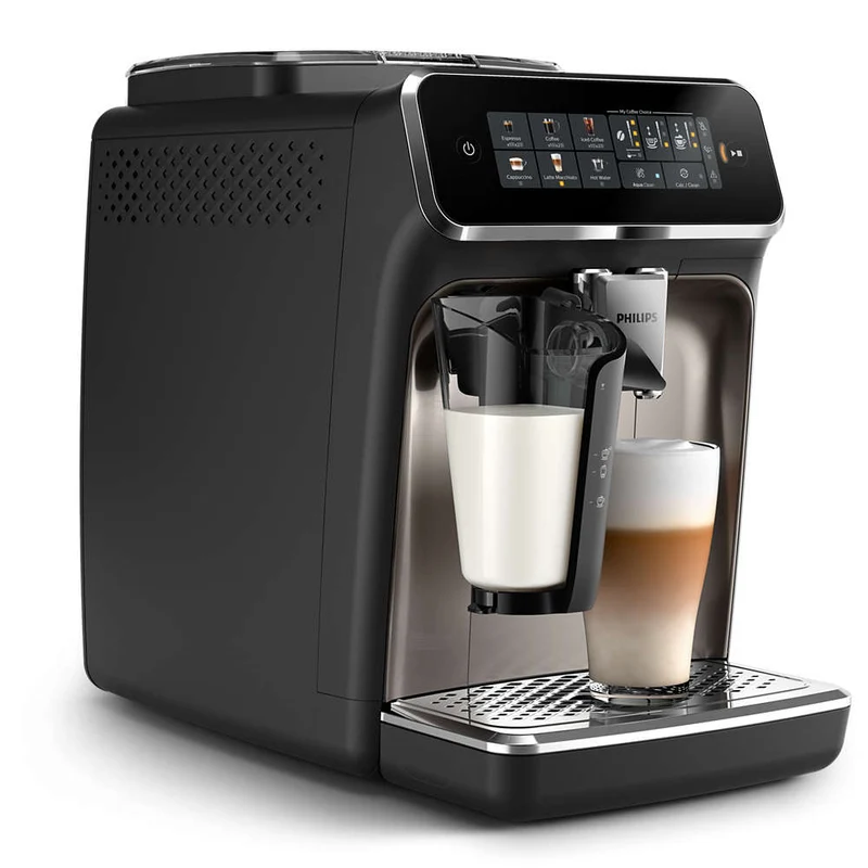 Machine à café automatique Philips 3300 LatteGo SilentBrew — 5 recettes, café glacé, certifiée Quiet Mark