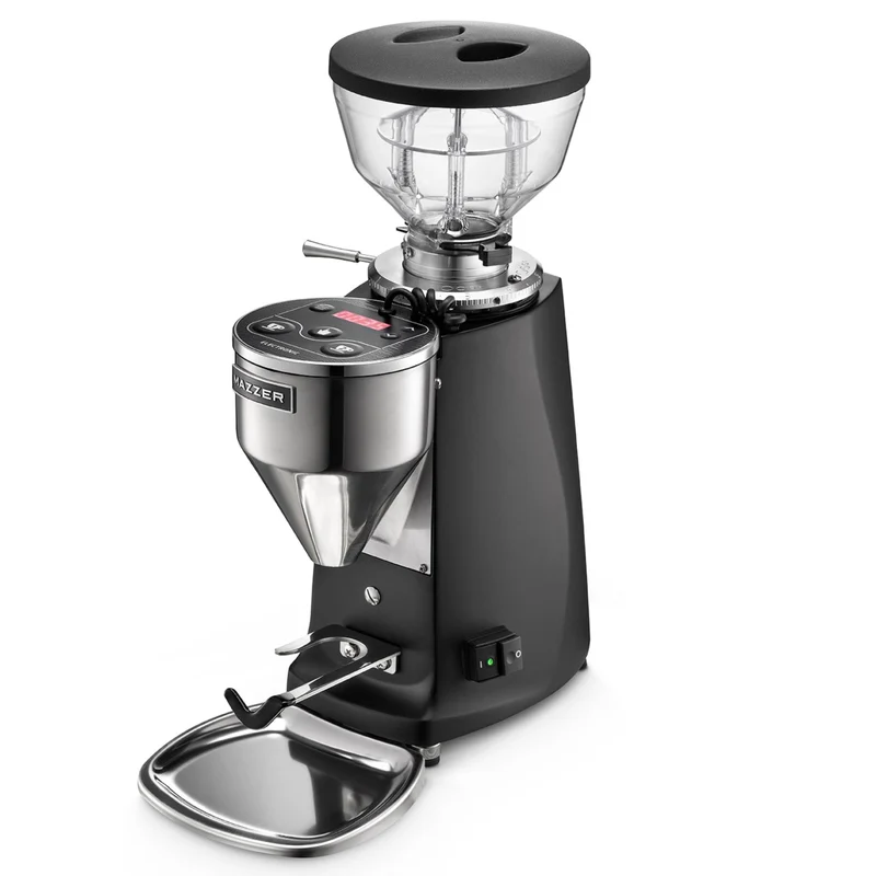Mazzer Mini E (type A) — Moulin commercial compact, meules plates 64 mm, minuterie électronique