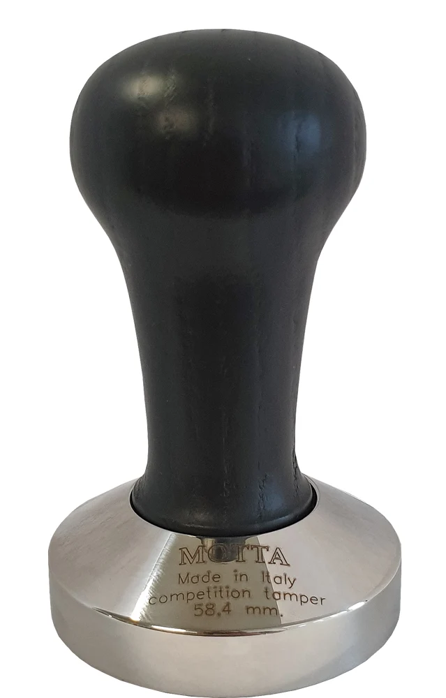 Tamper acier inoxydable et bois noir 85 mm - Motta