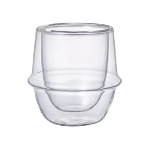 Kinto - Kronos Tasse à espresso en verre double paroi (80 ml)
