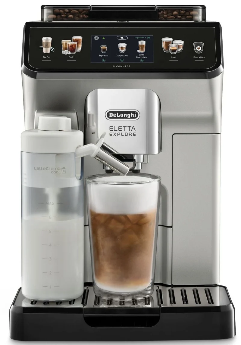 DeLonghi - Machine à espresso automatique Eletta Explore (avec Cold Brew)