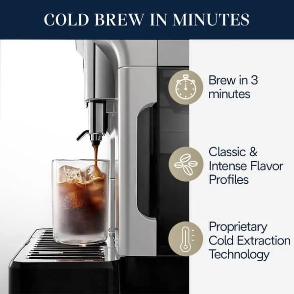 DeLonghi - Machine à espresso automatique Eletta Explore (avec Cold Brew)