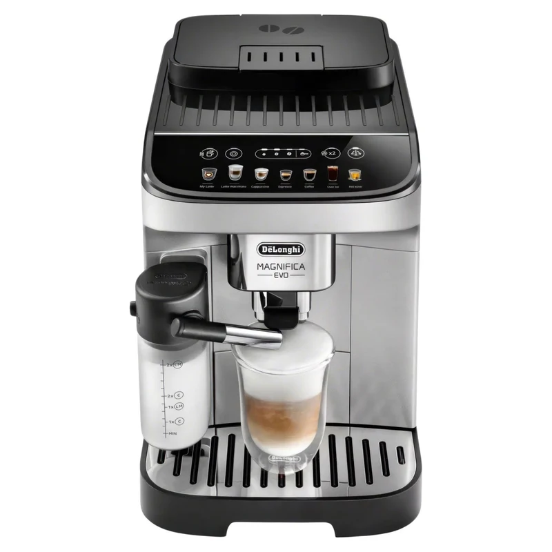 DeLonghi Magnifica Evo Milk : machine à espresso automatique, système LatteCrema Hot, moulin intégré 13 réglages