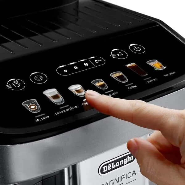 DeLonghi Magnifica Evo Milk : machine à espresso automatique, système LatteCrema Hot, moulin intégré 13 réglages