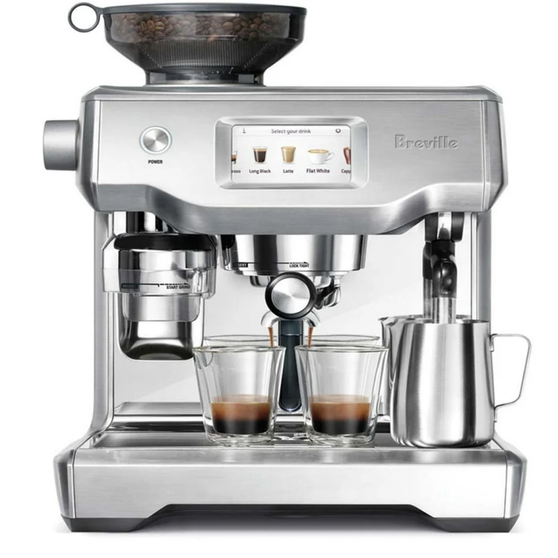 Breville Oracle Touch : machine à espresso automatique à double chaudière, écran tactile, moulin intégré 58 mm