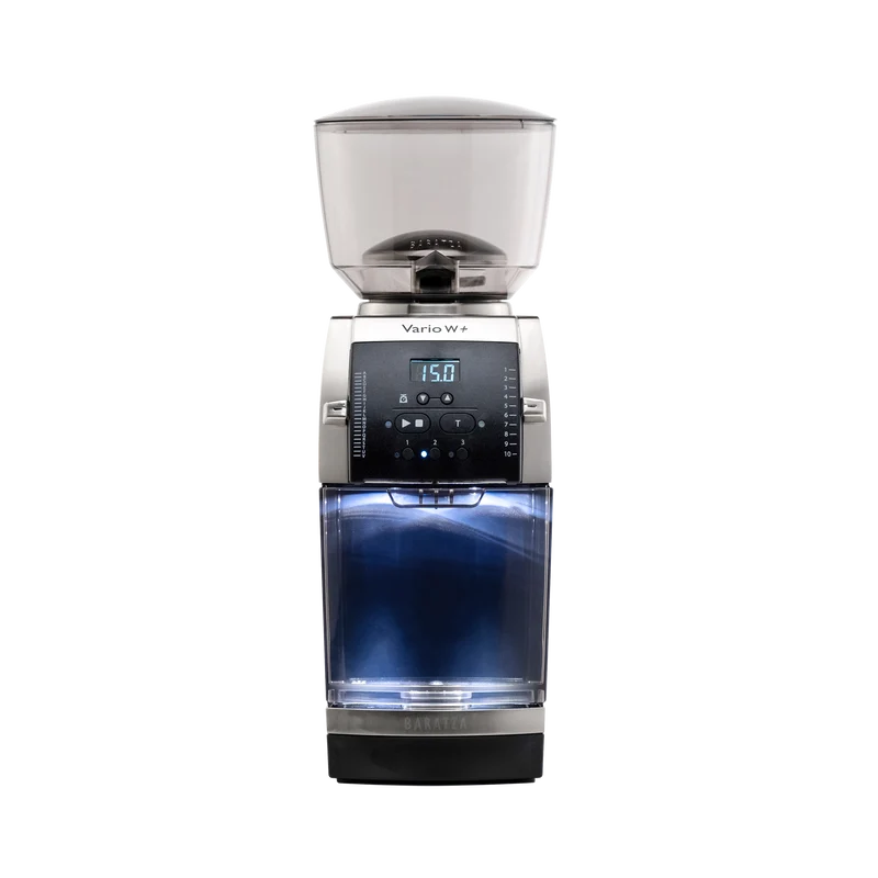 Baratza - Moulin à espresso Vario W+ (avec contenant verrouillable et contenant à café)