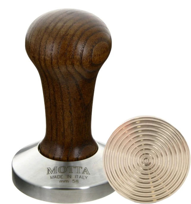 Tamper WAVE acier inoxydable et bois 85 mm - Motta