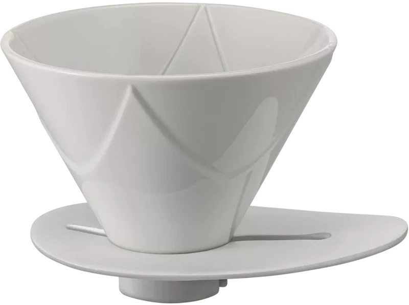 HARIO - V60 One Pour Dripper Mugen Blanc 1/2 - Edition Limitée