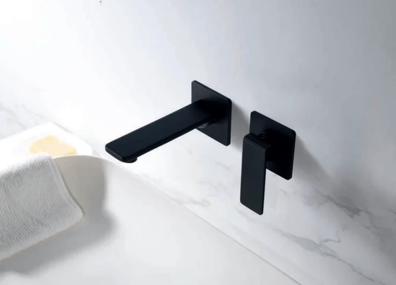 Robinet mitigeur encastré série Fiyi Noir mat