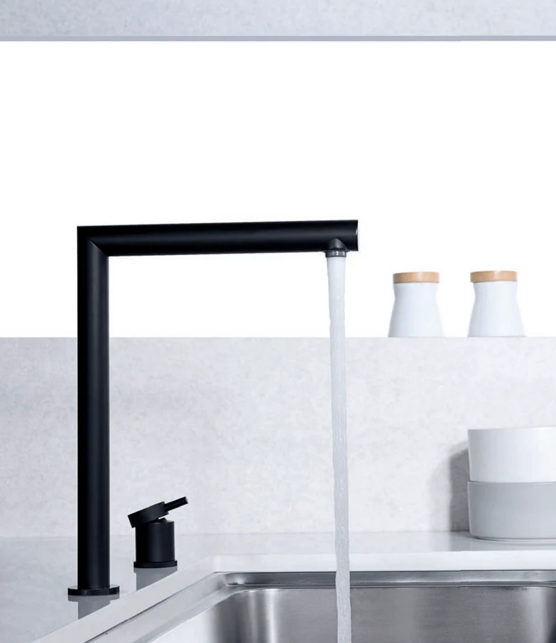 Robinet mitigeur de cousine série Itaca Noir mat