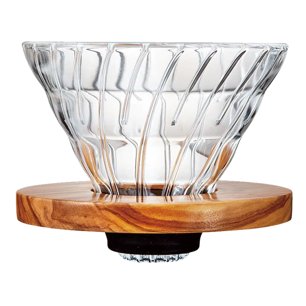Hario - Dripper en verre et bois d'olivier