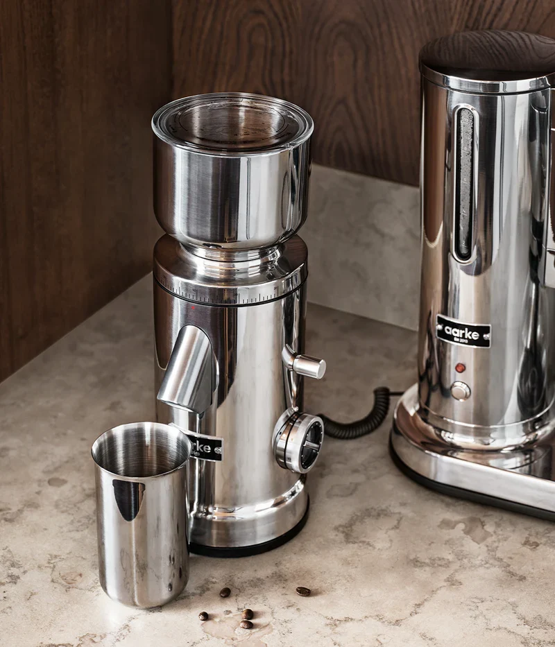 Aarke - Moulin Meule Plate Acier Inox + 500g de café d'exception
