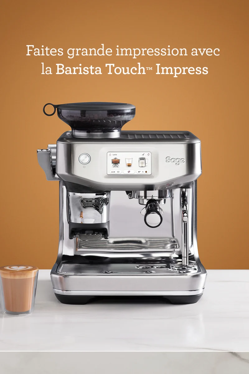 SAGE - Barista Touch Impress + 1kg de café + 2h de formation