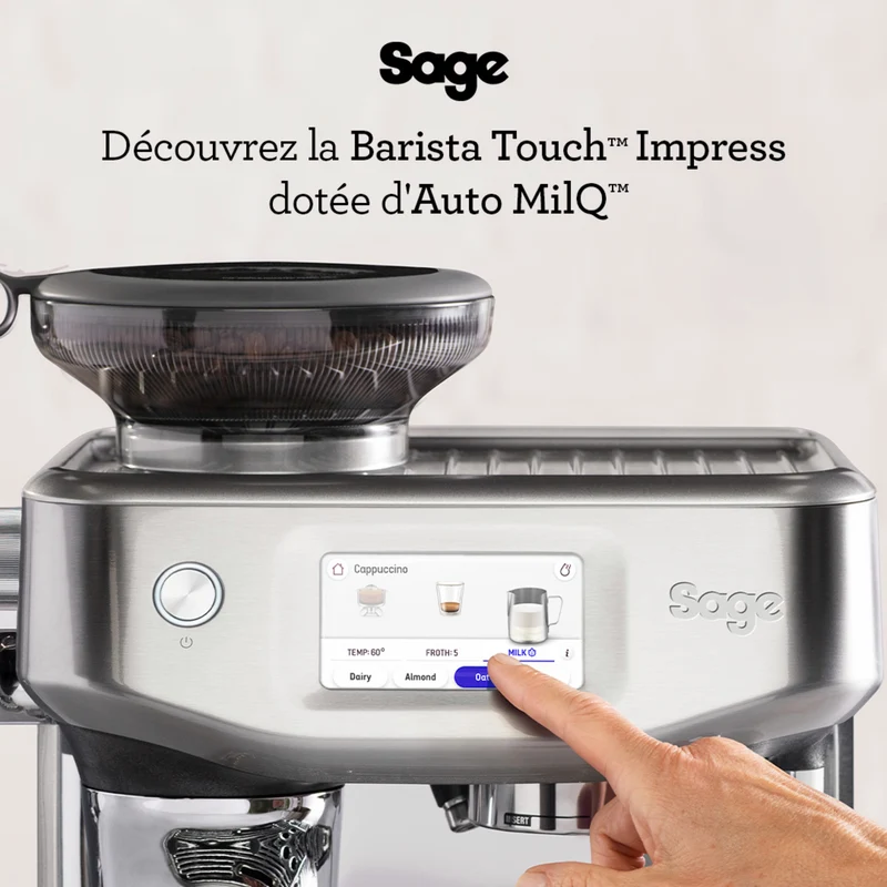 SAGE - Barista Touch Impress + 1kg de café + 2h de formation