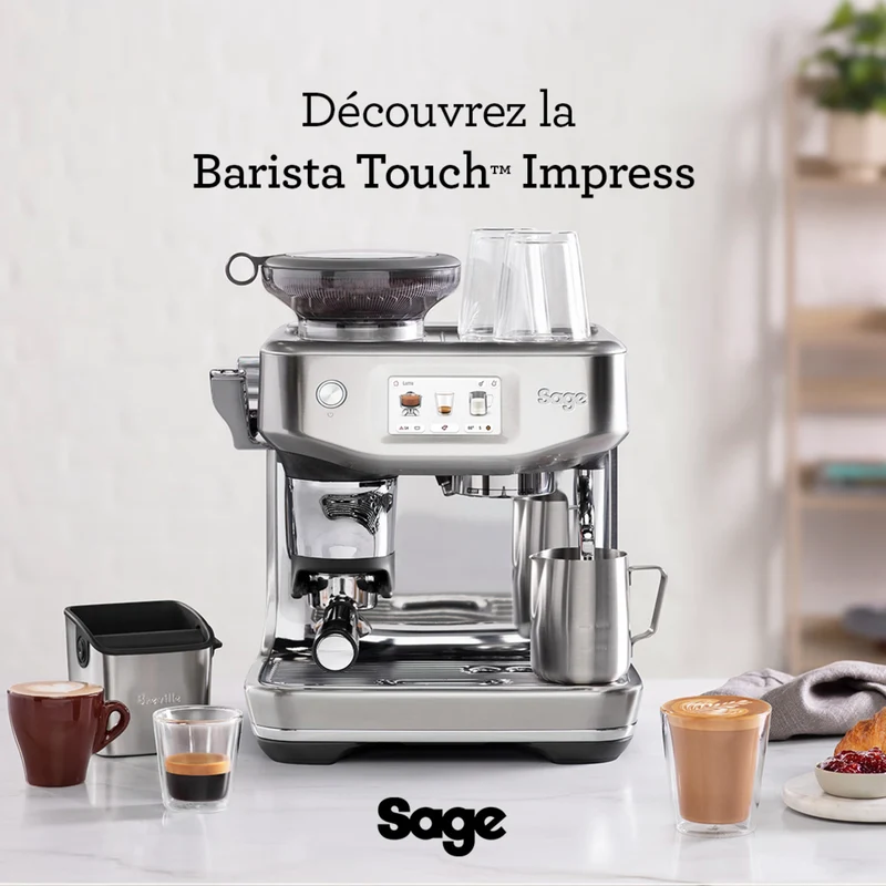 SAGE - Barista Touch Impress + 1kg de café + 2h de formation