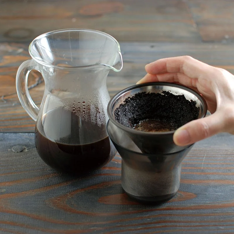 Kinto - Carafe avec filtre permanent inoxydable