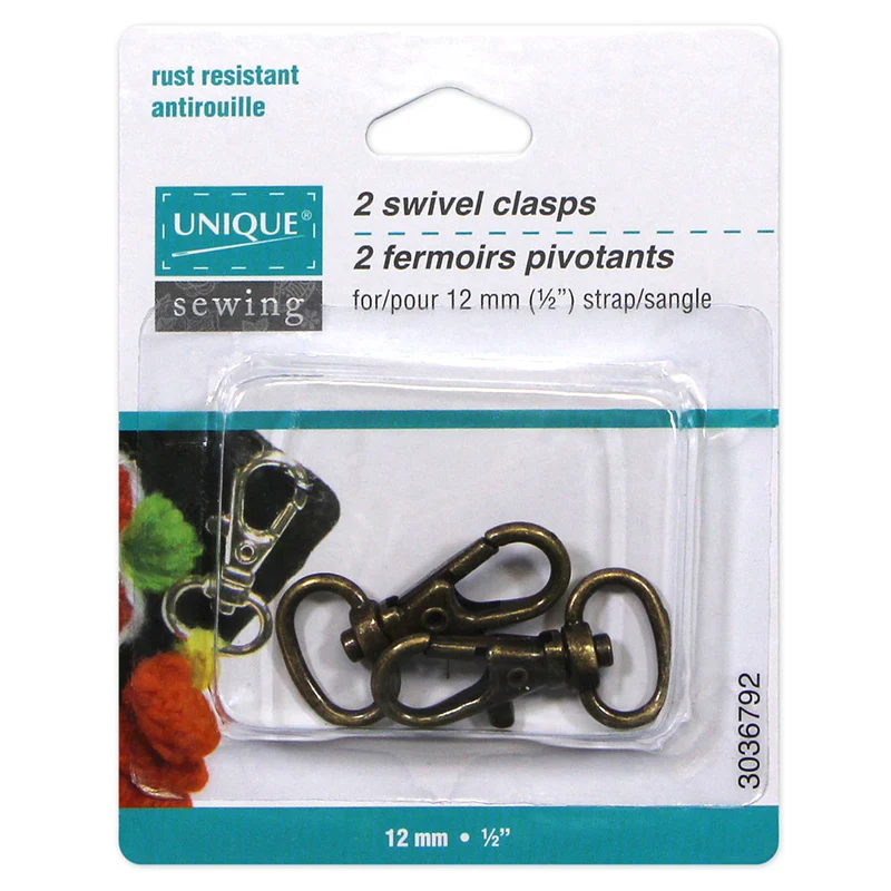 UNIQUE | Crochet pivotant | 12 mm (1⁄2″) | 2 pièces.