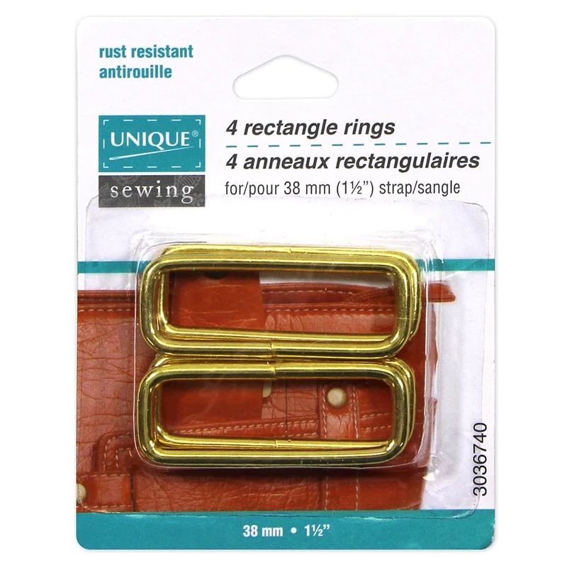 UNIQUE | Anneaux Rectangulaires | 38 mm (11⁄2″) | 4 pièces.