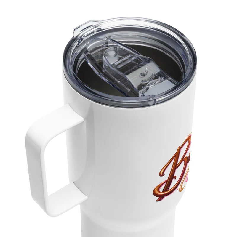 Travel mug with a handle