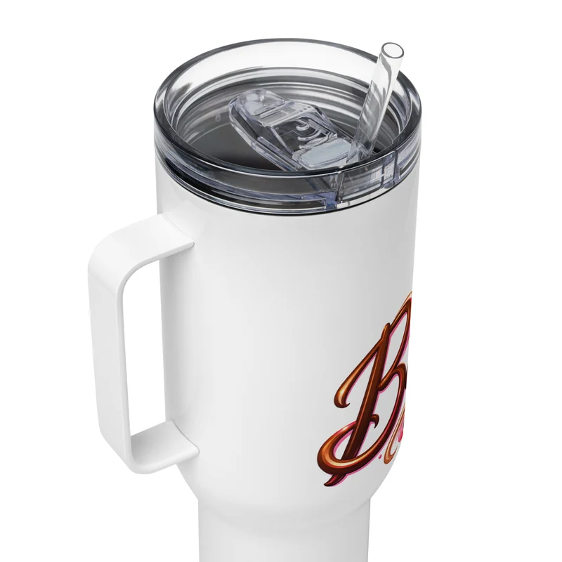 Travel mug with a handle