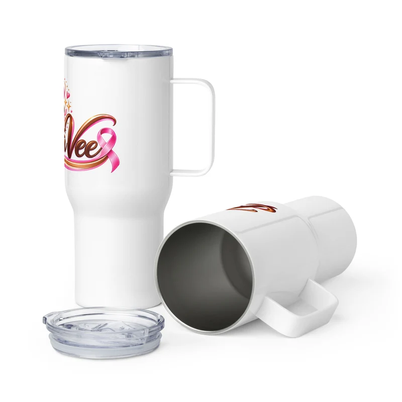 Travel mug with a handle