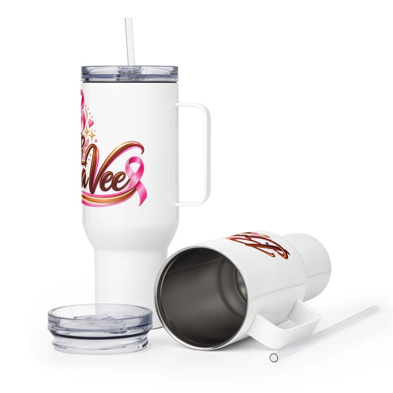 Travel mug with a handle