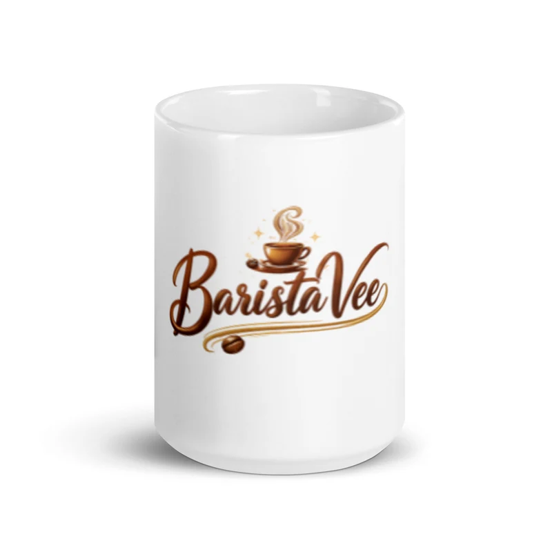 White glossy mug